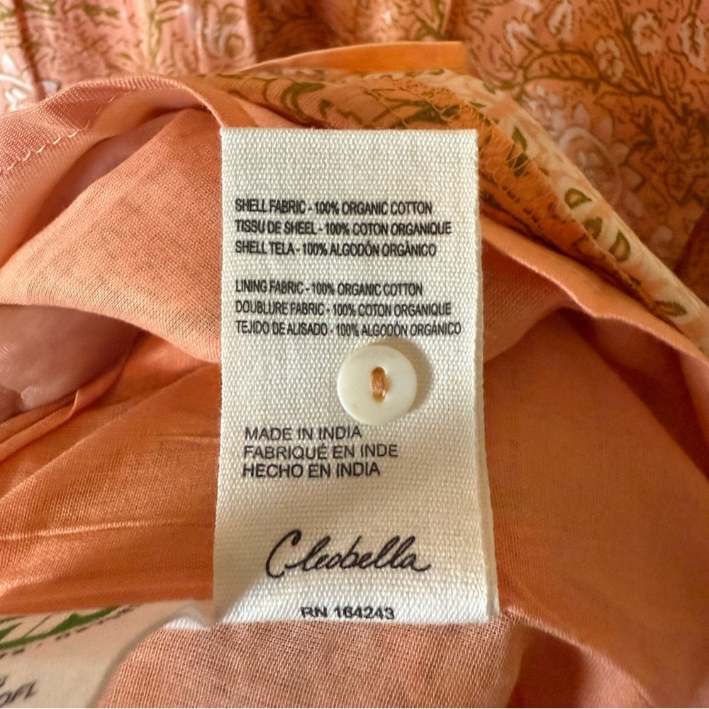 NWT CLEOBELLA Indira Ruffle Tiered Cotton Dress Blush Pink Small - Picture 8 of 9
